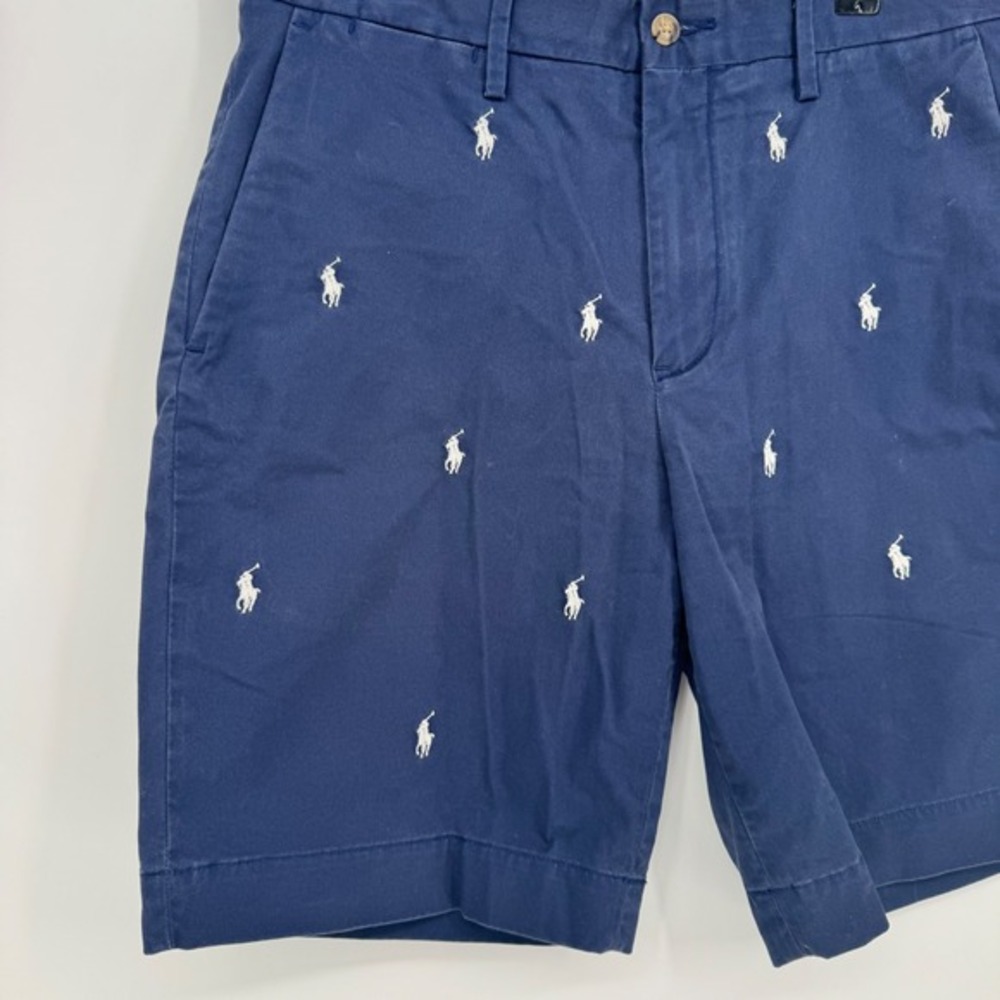Polo Ralph Lauren Navy Blue Shorts All over Pony Logo size 31 Golf Classic‎ Fit - Picture 4 of 6
